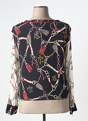 Blouse tissage popeline manches longues noir TUZZI femme
