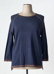 Pull coupe cintrée manches longues bleu JOY OF LIFE femme