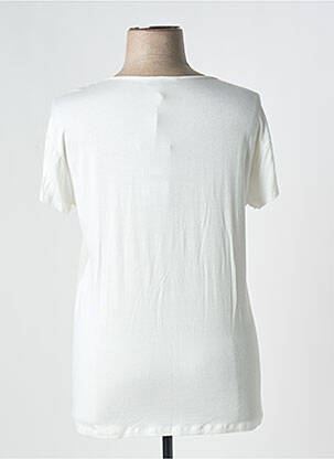 T-shirt imprimé fantaisie manches courtes beige ELEONORA AMADEI femme