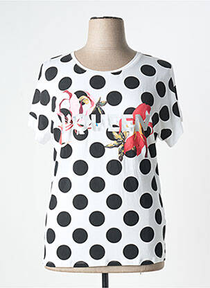 T-shirt sérigraphie manches courtes blanc JEI'S BY LETIZIA DENARO femme