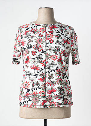 T-shirt stretch manches courtes rouge FRANK WALDER femme