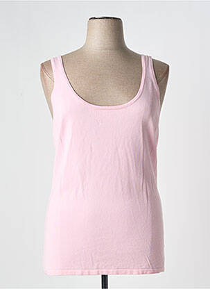 Pull coupe cintrée fines bretelles rose MARBLE femme