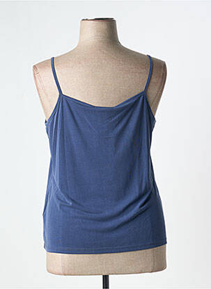 Top tissage jersey fines bretelles bleu ANDAMIO femme