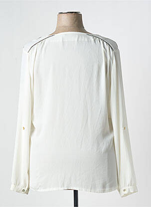 Blouse poignets boutonnés avec fente manches longues beige PAZ TORRAS femme