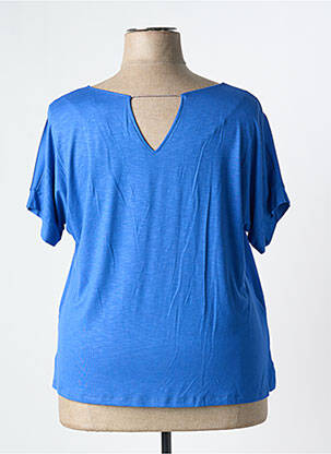 T-shirt imprimé fantaisie manches courtes bleu PAZ TORRAS femme