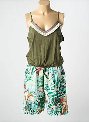 Combishort vert CONCRETO pour femme