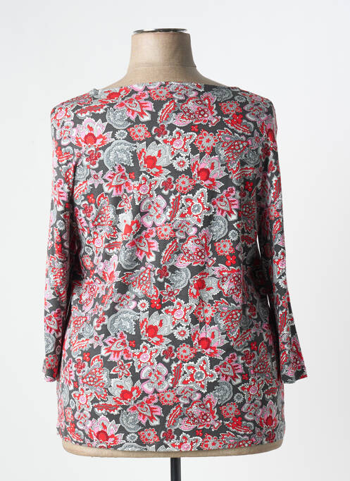 T-shirt stretch manches 3/4 rouge FRANK WALDER femme