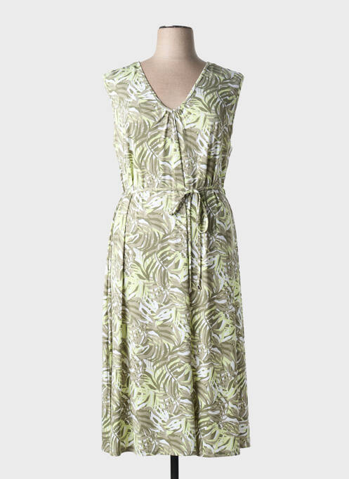 Robe mi-longue vert MARBLE pour femme