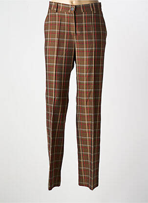 Pantalon slim tissage popeline taille normale marron PAZ TORRAS femme