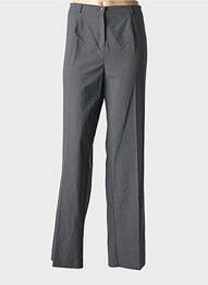 Pantalon droit stretch taille normale gris FRANK WALDER femme