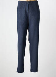 Pantalon droit stretch taille normale bleu FRANCE RIVOIRE femme