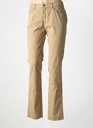 Pantalon droit stretch taille normale beige SAINT HILAIRE femme