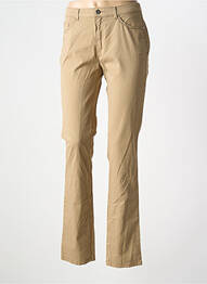 Pantalon droit stretch taille normale beige SAINT HILAIRE femme