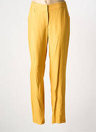 Pantalon droit tissage popeline taille normale jaune MERI & ESCA femme