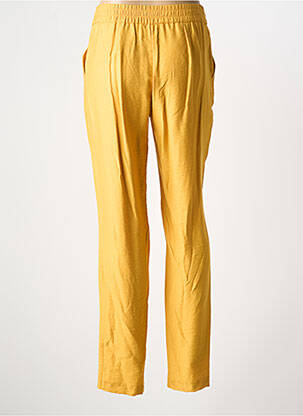 Pantalon droit tissage popeline taille normale jaune MERI & ESCA femme