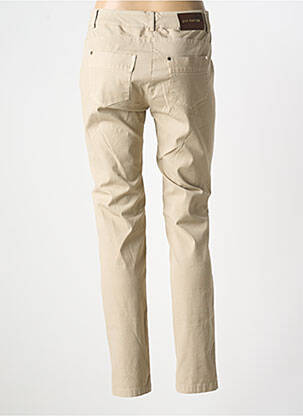 Pantalon droit stretch taille normale beige PAZ TORRAS femme