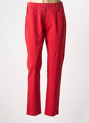 Pantalon slim taille élastique taille normale rouge FRANCE RIVOIRE femme