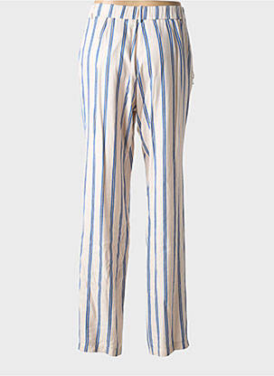 Pantalon droit tissage popeline taille normale beige ANDAM femme