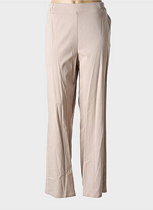 Pantalon droit stretch taille normale beige GREGORY PAT femme
