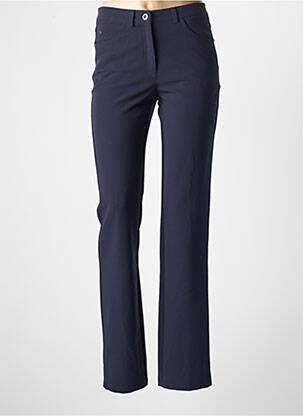 Pantalon slim tissage popeline taille normale bleu PAZ TORRAS femme