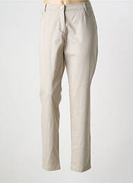 Pantalon droit stretch taille normale beige DIVAS femme