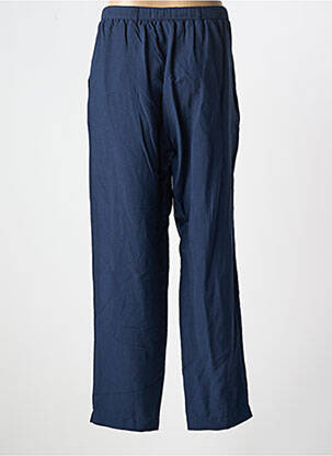 Pantalon large tissage popeline taille normale bleu GRIFFON femme