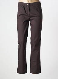 Pantalon droit stretch taille normale marron FRANK WALDER femme
