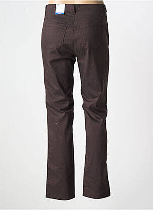 Pantalon droit stretch taille normale marron FRANK WALDER femme