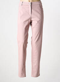 Pantalon droit stretch taille normale rose PAZ TORRAS femme
