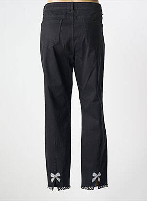 Pantalon droit stretch taille normale noir FRANK LYMAN femme
