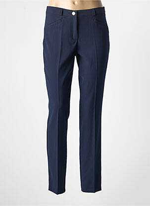 Pantalon slim tissage popeline taille normale bleu DIVAS femme
