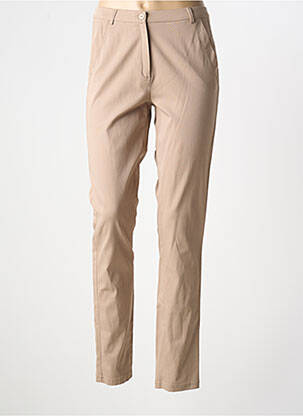 Pantalon slim tissage popeline taille normale beige MERI & ESCA femme
