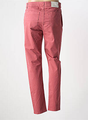 Pantalon slim tissage popeline taille normale rose ANDAM femme