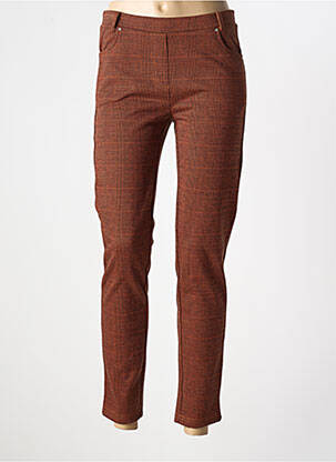 Pantalon slim taille élastique taille normale orange HAJO femme
