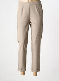 Pantalon 7/8 stretch taille normale beige FRANK WALDER femme