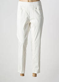 Pantalon 7/8 stretch taille normale blanc FRANK WALDER femme