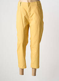Pantalon 7/8 stretch taille normale jaune GRIFFON femme