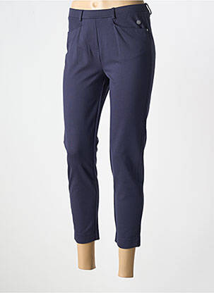 Pantalon 7/8 stretch taille normale bleu HAJO femme