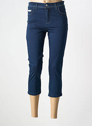 Pantacourt stretch taille normale bleu COWEST femme