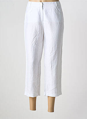 Pantacourt coupe droite taille normale blanc FRANK WALDER femme