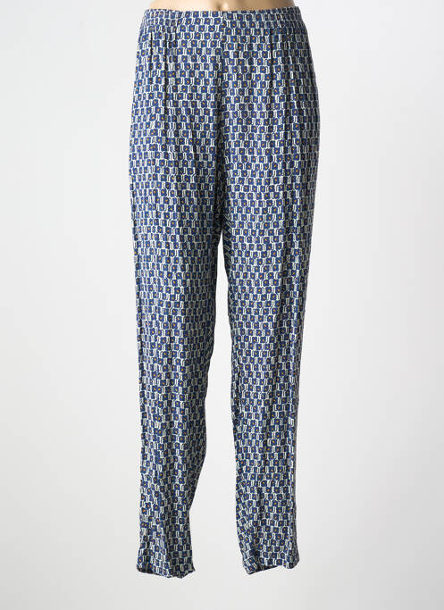 Pantalon droit taille élastique taille normale bleu GRIFFON femme