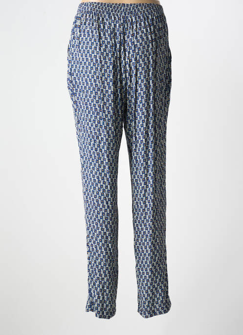Pantalon droit taille élastique taille normale bleu GRIFFON femme