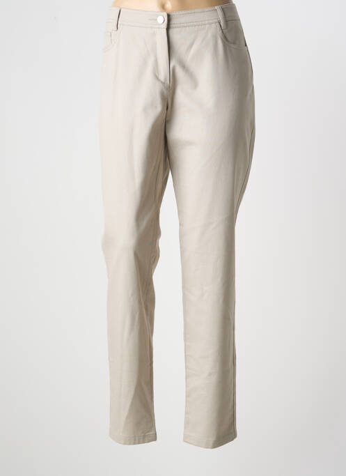 Pantalon droit beige DIVAS pour femme