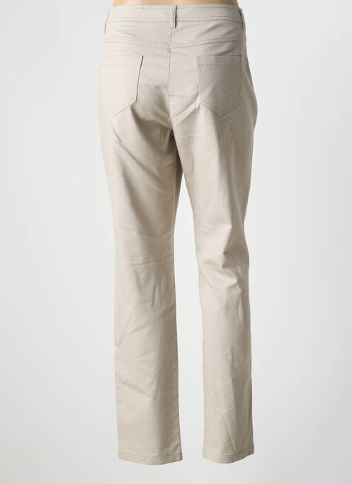 Pantalon droit beige DIVAS pour femme