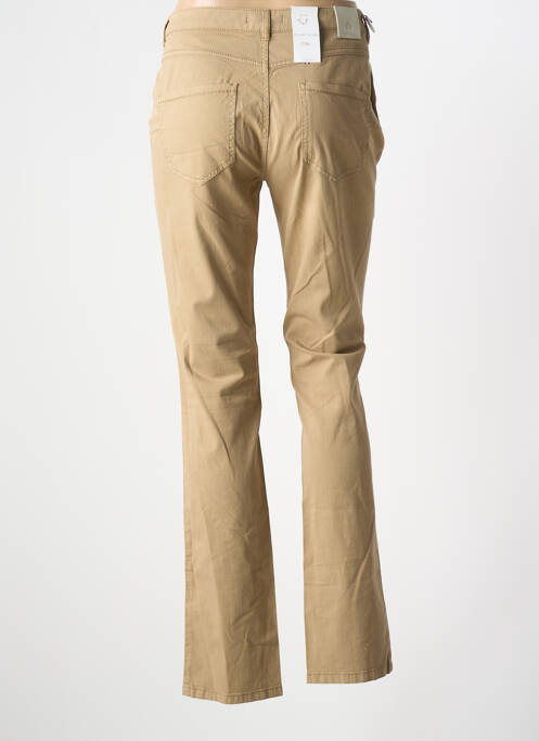 Pantalon droit beige SAINT HILAIRE pour femme