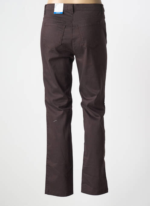 Pantalon droit marron FRANK WALDER pour femme