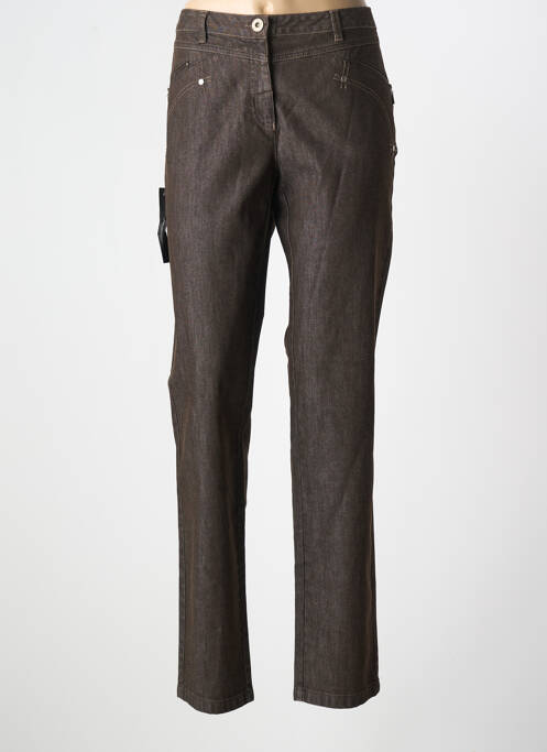 Pantalon droit marron PAZ TORRAS pour femme