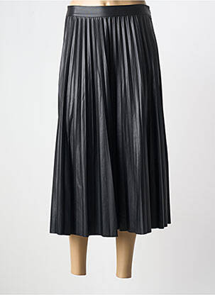 Jupe mi-longue fermeture zip latéral noir FRANK LYMAN femme