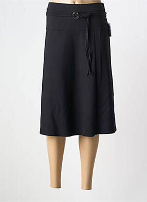 Jupe mi-longue stretch noir FRANK WALDER femme