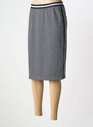 Jupe mi-longue coupe droite bleu RABE femme
